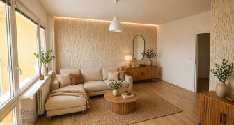 Prodej prostorného bytu 4+1 s výhledem na Pálavu, 78 m2, lodžie, ul. Oblá, Brno - Nový Lískovec